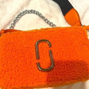 Cute orange fluffy purse